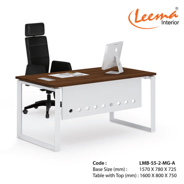 Leema Modern Metal Base Manager's Table  |  Code : LMB-55-2-MG-A