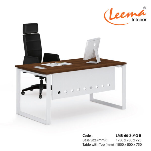 Leema Modern Metal Base Manager’s Table  |  Code : LMB-60-2-MG-B