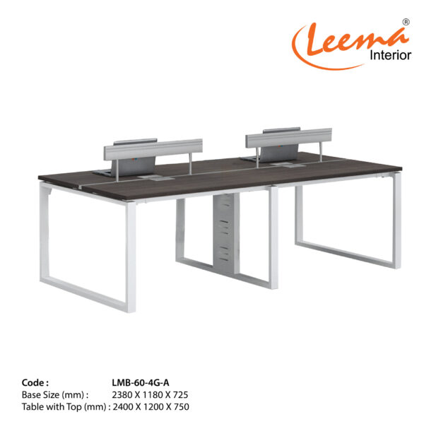 Leema Modern Metal Base Workstation  |  Code : LMB-60-4G-A
