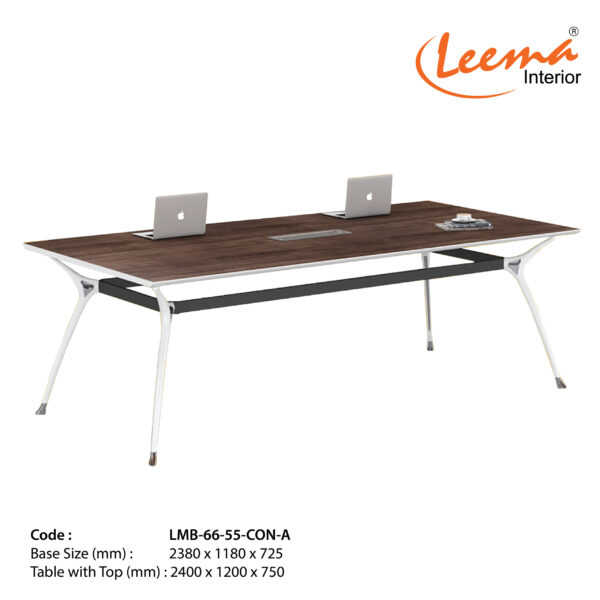 Leema Modern Metal Base Conference Table  |  Code : LMB-66-55-CON-A