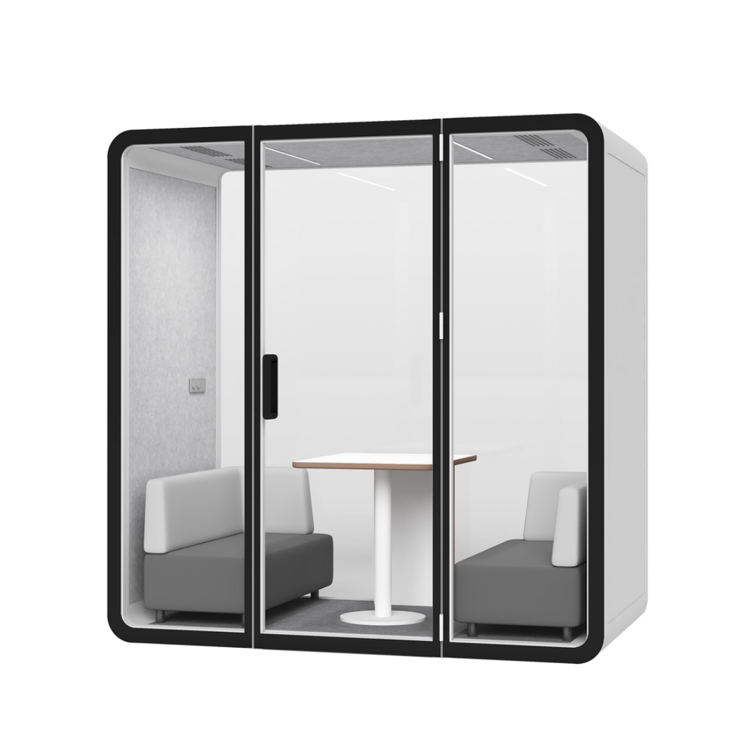 Concealed Frame Collection - L Four-Person Meeting Pod